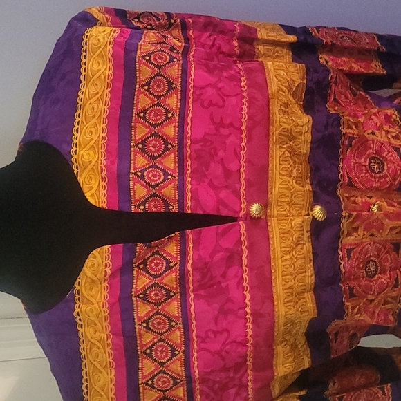 Vintage Jewel Color silk blouse - Picture 2 of 5